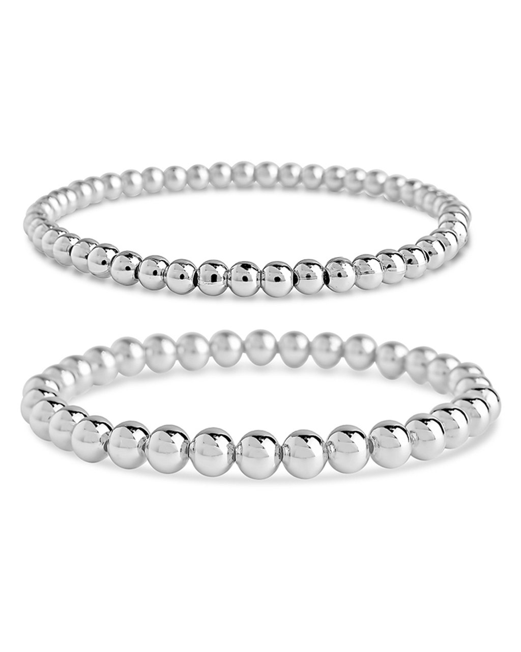 Sterling Forever Women's Beaded Stretch Bracelet Set