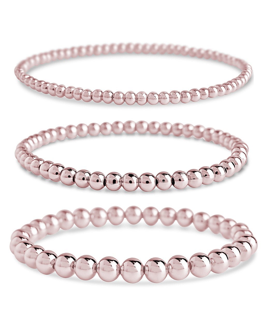 Sterling Forever Women's Beaded Stretch Bracelet Set