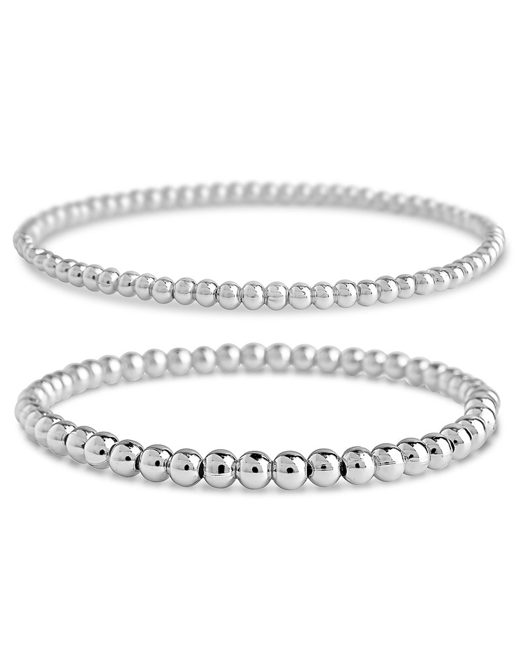 Sterling Forever Women's Beaded Stretch Bracelet Set