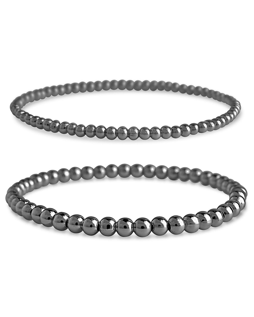 Sterling Forever Women's Beaded Stretch Bracelet Set