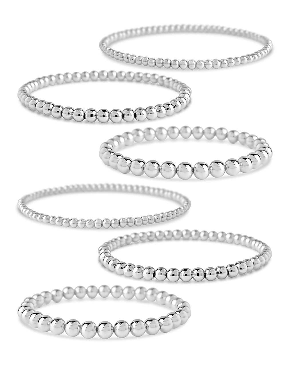 Sterling Forever Women's Beaded Stretch Bracelet Set
