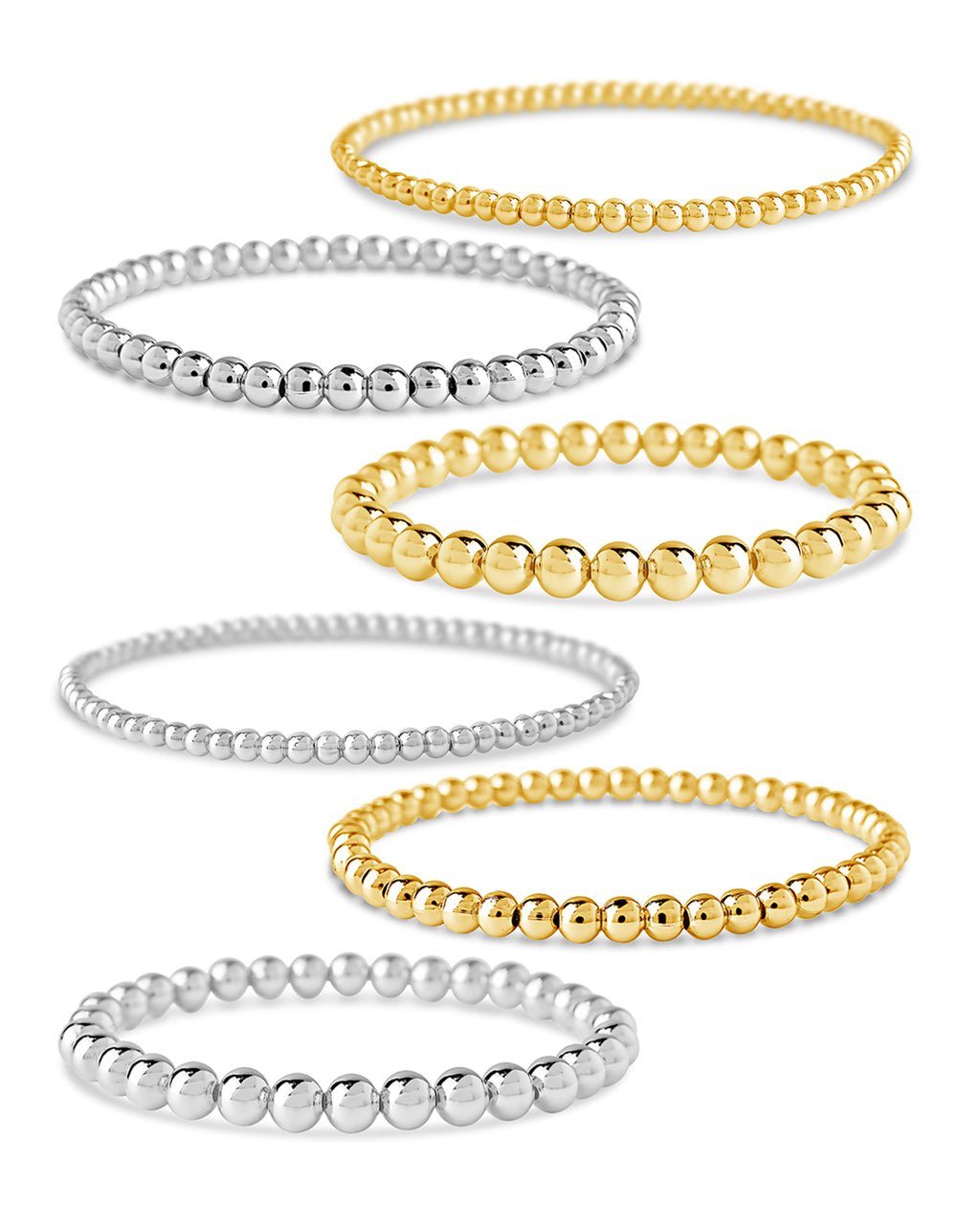 Sterling Forever Women's Beaded Stretch Bracelet Set